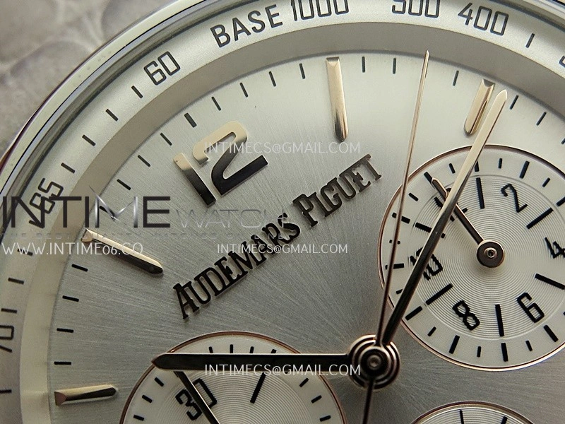Code 11.59 Chrono 26393 SS APSF 1:1 Best Edition Silver Dial On Gray Leather Strap Super Clone SA4401